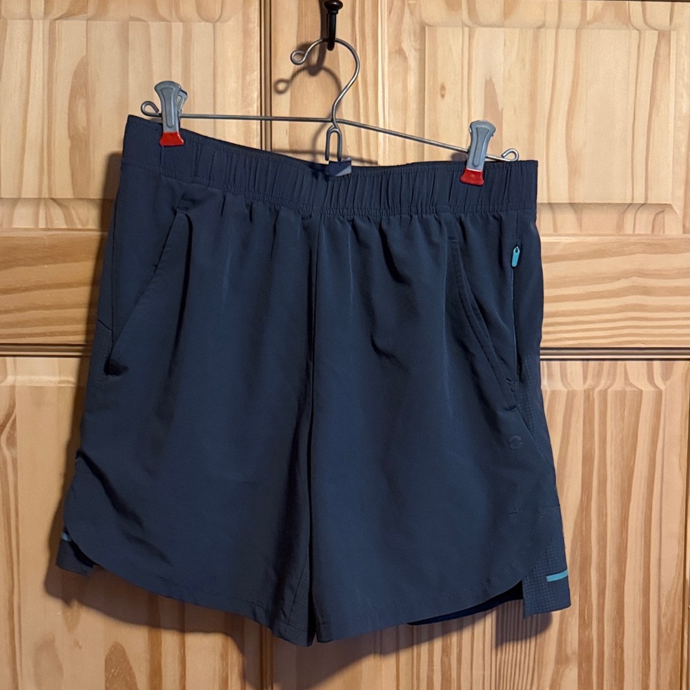 Eton dark Grey Shorts with Teal Highlights